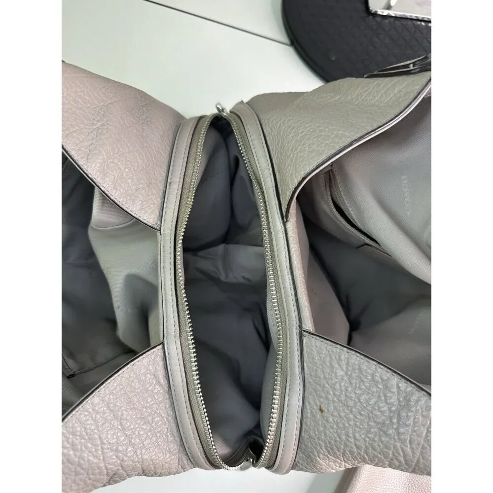 Coach Edie Shoulder Bag Gray/Taupe w/ Wallet (Coach F12034)